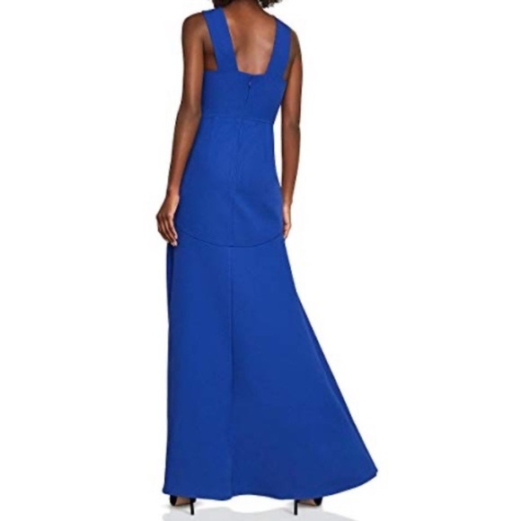 NEW BCBGMaxAzria High Low V Neck Evening Gown Dress in Royal Blue - Picture 2 of 6